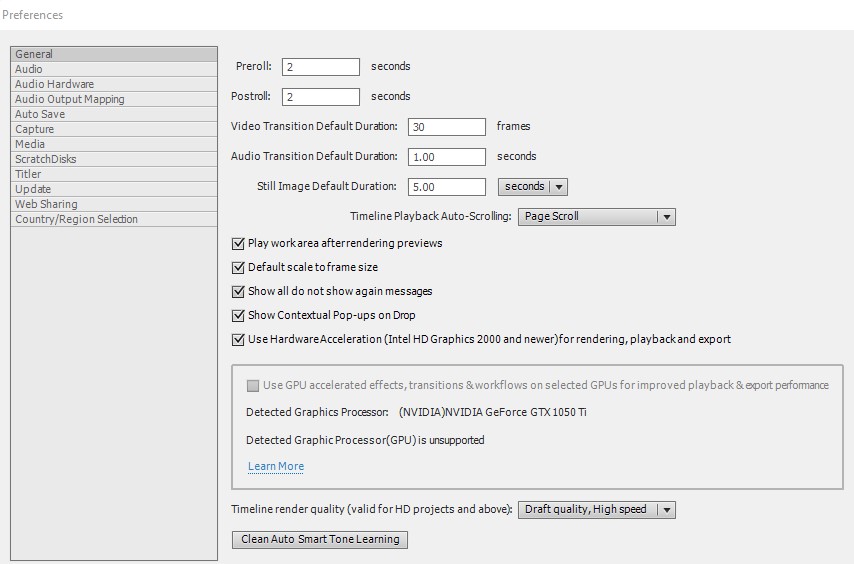 Solved Premier Elements 2022 Nvidia GeForce GTX 1050 Ti Adobe